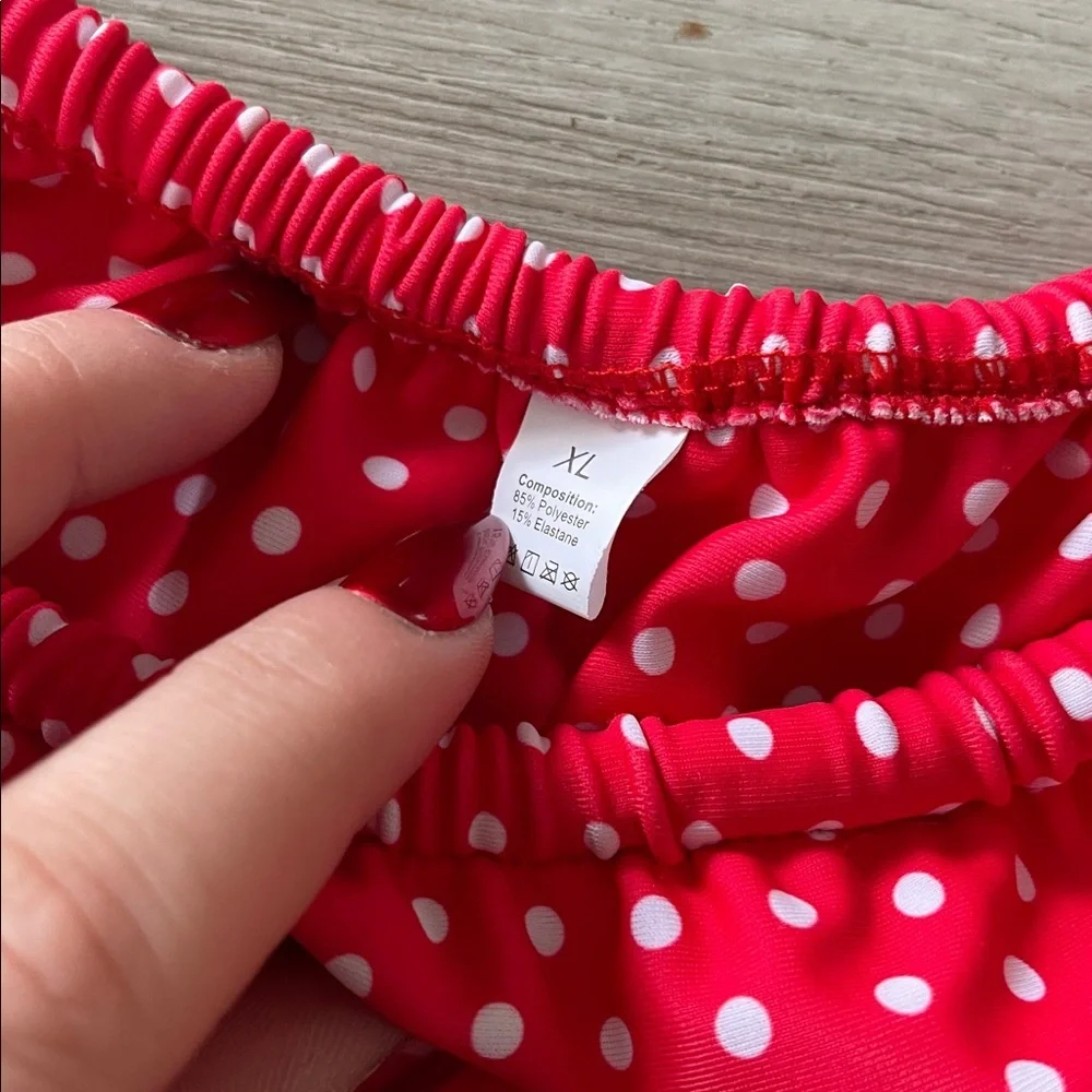 NWOT Red Polka Dot Bikini Set XL